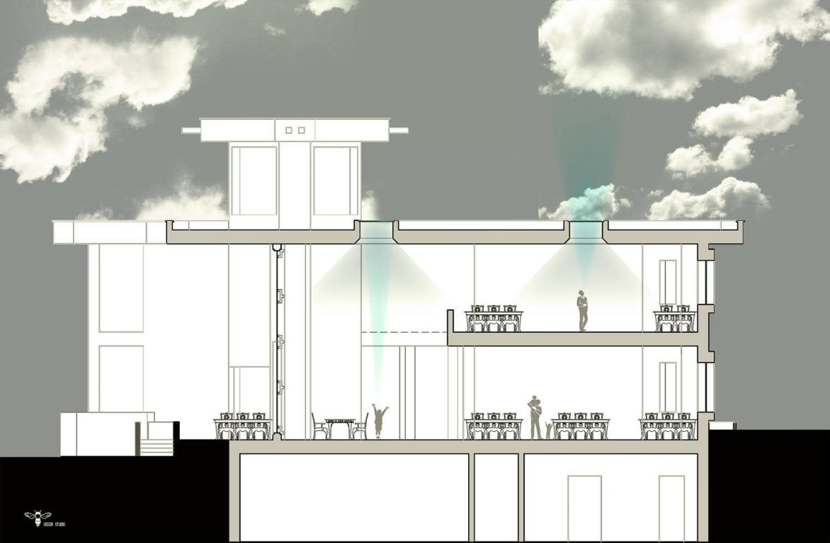 طراحی روشندان های رستوران نوای کویر توسط استودیو معماری دیدآ