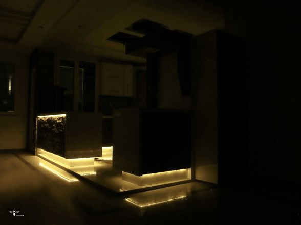 نورپردازی زیرکابینتی انبه ای در طراحی کابینت آشپزخانه ( استودیو معماری دیدا )