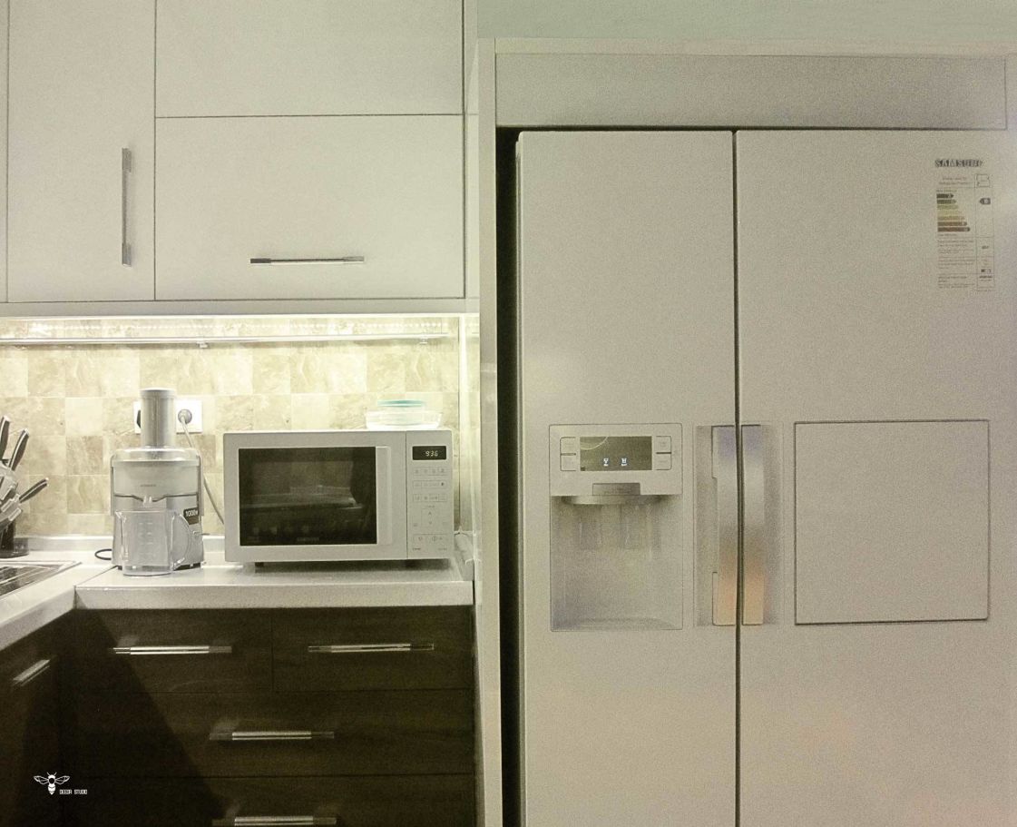 طراحی باکس یخچال در کابینت آشپزخانه ( استودیو معماری دیدا )