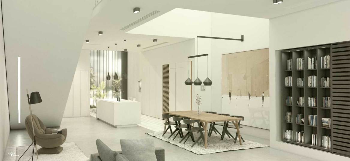 بخش ناهارخوری و آشپزخانه ی مدرن در طراحی معماری استودیو معماری دیدآ