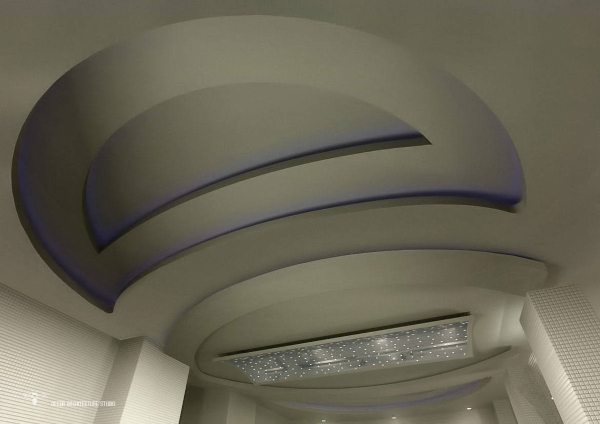 سقف کاذب با کدهای ارتفاعی مختلف طراحی شده توسط استودیو معماری دیدآ